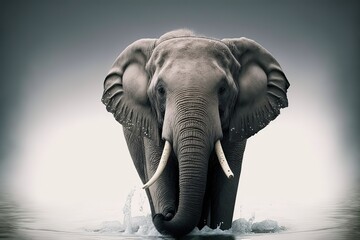 Obraz premium Elephant Stock Photo, Wildlife Photography, Generative Ai