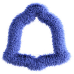 Blue fluffy 3D bell icon