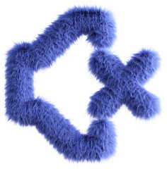 Blue fluffy 3D sound off icon
