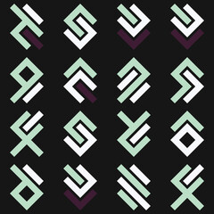 Asemic Glyph writing hieroglyph imitation abstract illustration