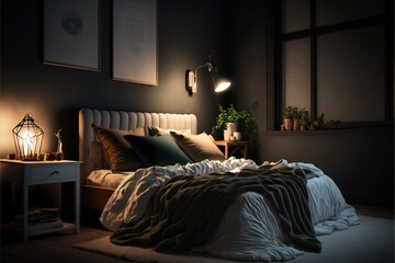 Cozy and Comfortable Bedroom Interior Design by Generative AI