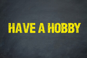 Have a Hobby	

