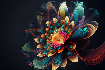 abstract flower background, Generative AI