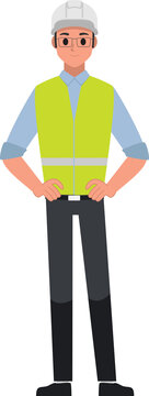 Technician and builders and engineers and mechanics , illustration cartoon character.