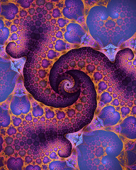 Abstract trippy psychedelic fractal art background.