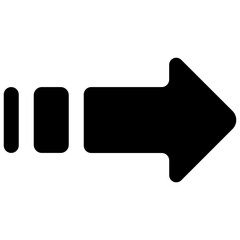 right dash black arrow