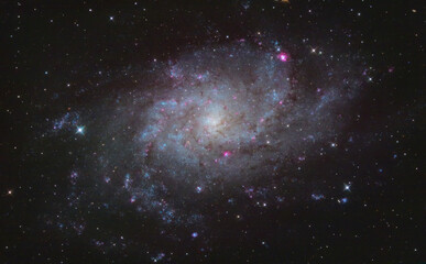 Triangulum galaxy or Messier 33 in the triangulum constellation, taken ith my telescope.