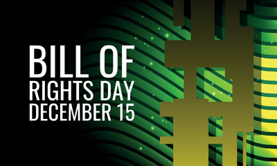 Bill of Rights Day. Design suitable for greeting card poster and banner