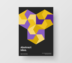 Fototapeta premium Simple mosaic shapes booklet concept. Original company cover design vector illustration.