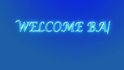 welcome back to school text animation in blue color on 3 backgrounds. suitable for chroma key editing - Powered by Adobe