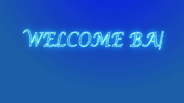 welcome back to school text animation in blue color on 3 backgrounds. suitable for chroma key editing