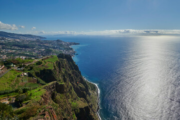 View from Cabo Girao cliff, Madeira island (Portugal)