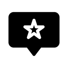 Star Message Icon Vector Symbol Design Illustration