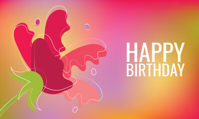 happy birthday . Design suitable for greeting card poster and banner