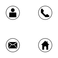 vector symbol contact office logo icon.