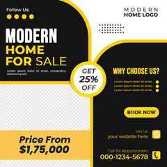 Real estate social media post bundle design, modern Real Estate social media post Template, Real estate social media post web banner template design	