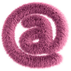 Pink 3D Fluffy Symbol At