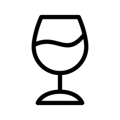 Wine Glass Icon Vector Symbol Design Illustration