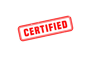 CERTIFIED rubber stamp with grunge style on white background