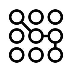 Pattern Lock Icon Vector Symbol Design Illustration
