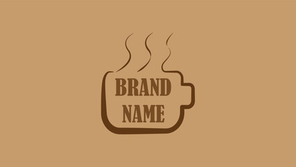 Coffee Mug Logo With A Brand Name