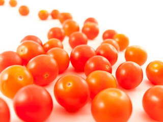 tomatoes conceptual crowd, on white