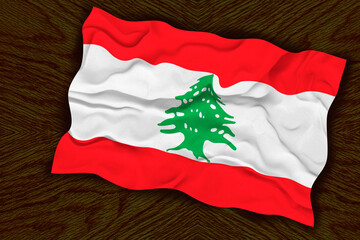 National flag  of Lebanon. Background  with flag  of Lebanon