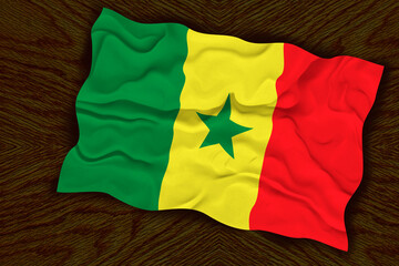 National flag of  Senegal Background  with flag of Senegal