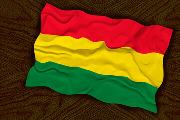 National flag of Bolivia. Background  with flag of Bolivia