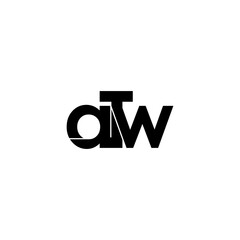 atw initial letter monogram logo design