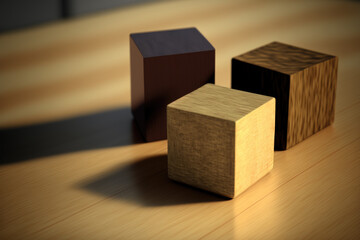 Wooden blocks - Generative AI