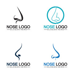 Nose logo design vector template, Organs logo design concept, Icon symbol