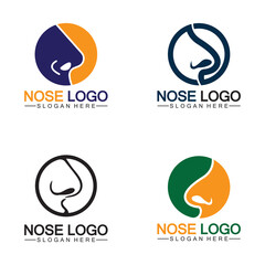 Nose logo design vector template, Organs logo design concept, Icon symbol