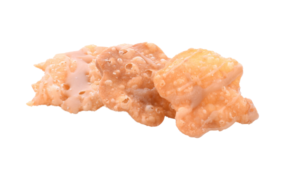 fried crispy roti dough with sweetened condensed milk    transparent png