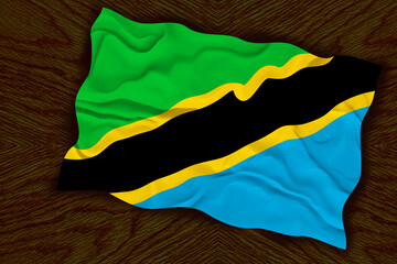 National flag of Tanzania.  Background  with flag of Tanzania.