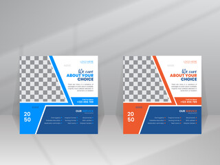 Medical Health Care Social Media Post Template Banner Design Suitable for Hospital and Doctor Promotion