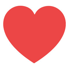 Symbol of Valentine's Day is a red heart on a white background