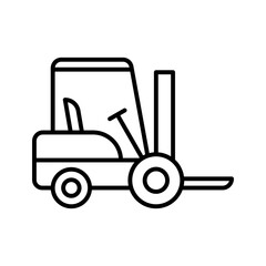 Forklift truck icon. Pictogram isolated on a white background.