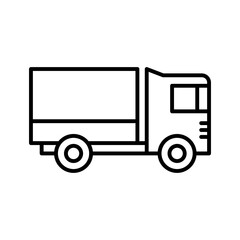 Truck vehicle icon. Delivery truck. Pictogram isolated on a white background.
