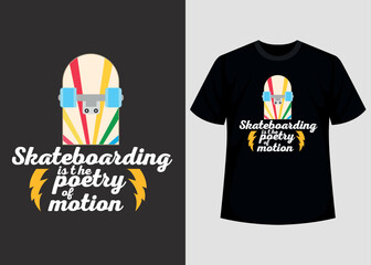 Skate printable vector t shirt design template.  © Legoon Pixel