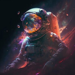 Obraz na płótnie Canvas Astronaut in space. Generative AI