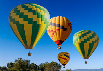 Fototapeta na wymiar Colorful Hot Air Balloons
