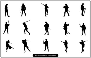 The black silhouette of a fragile girl running into the attack with a huge sword at the ready, drawn in the style of anime . 2d illustration
