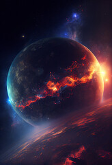 planet destruction in futuristic space