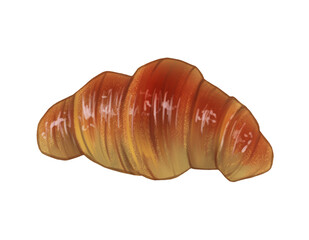 croissant isolated on white background