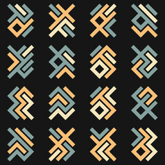 Obraz premium Asemic Glyph writing hieroglyph imitation abstract illustration