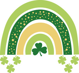 St Patrick's Day Rainbow isolated Vector illustration on white background