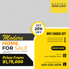 Real estate social media post bundle design, modern Real Estate social media post Template, Real estate social media post web banner template design	