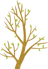 decoration side view tree illustration.