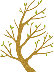 decoration side view tree illustration.